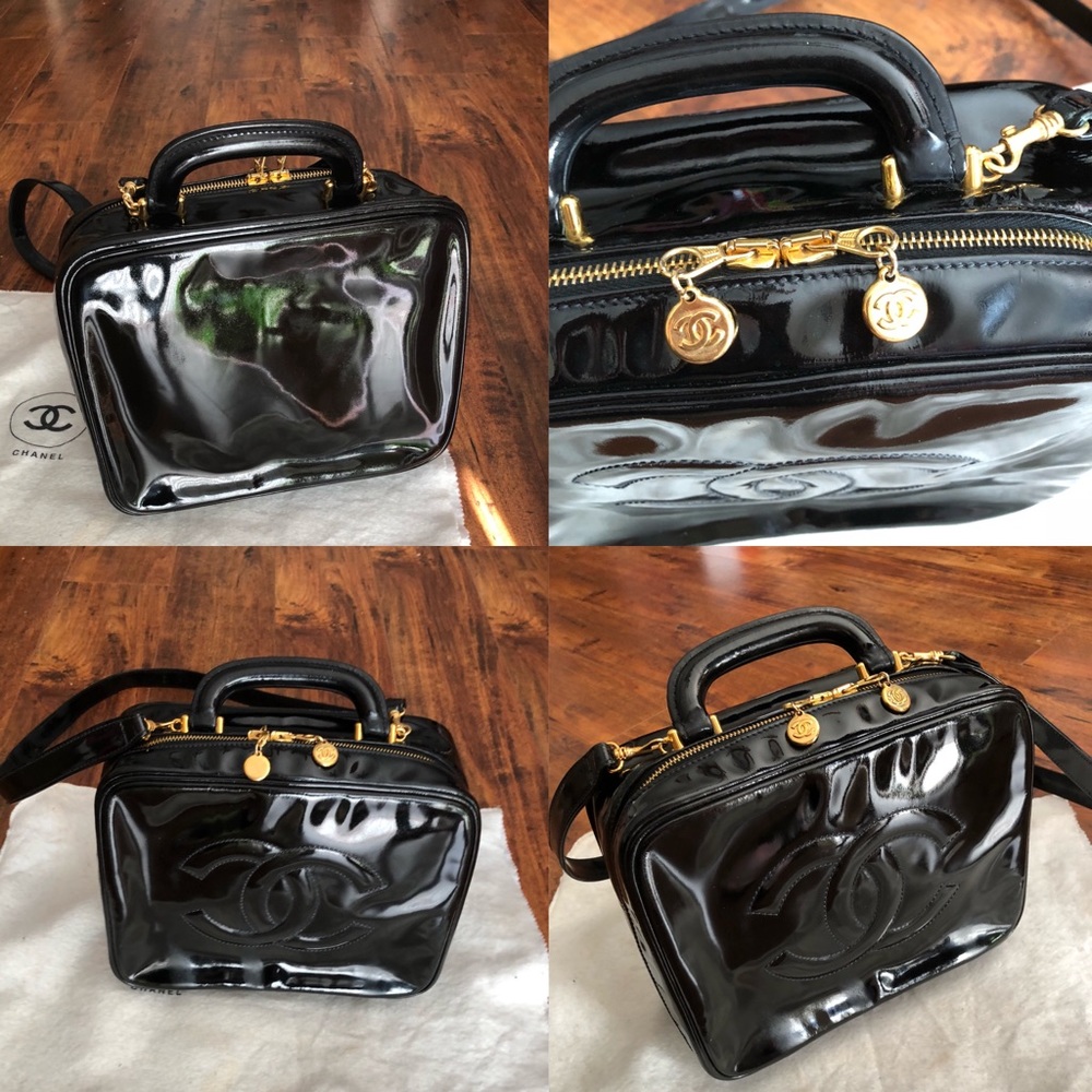 Sale❗️AUTHENTIC Chanel Cosmetic Bag Patent Leather